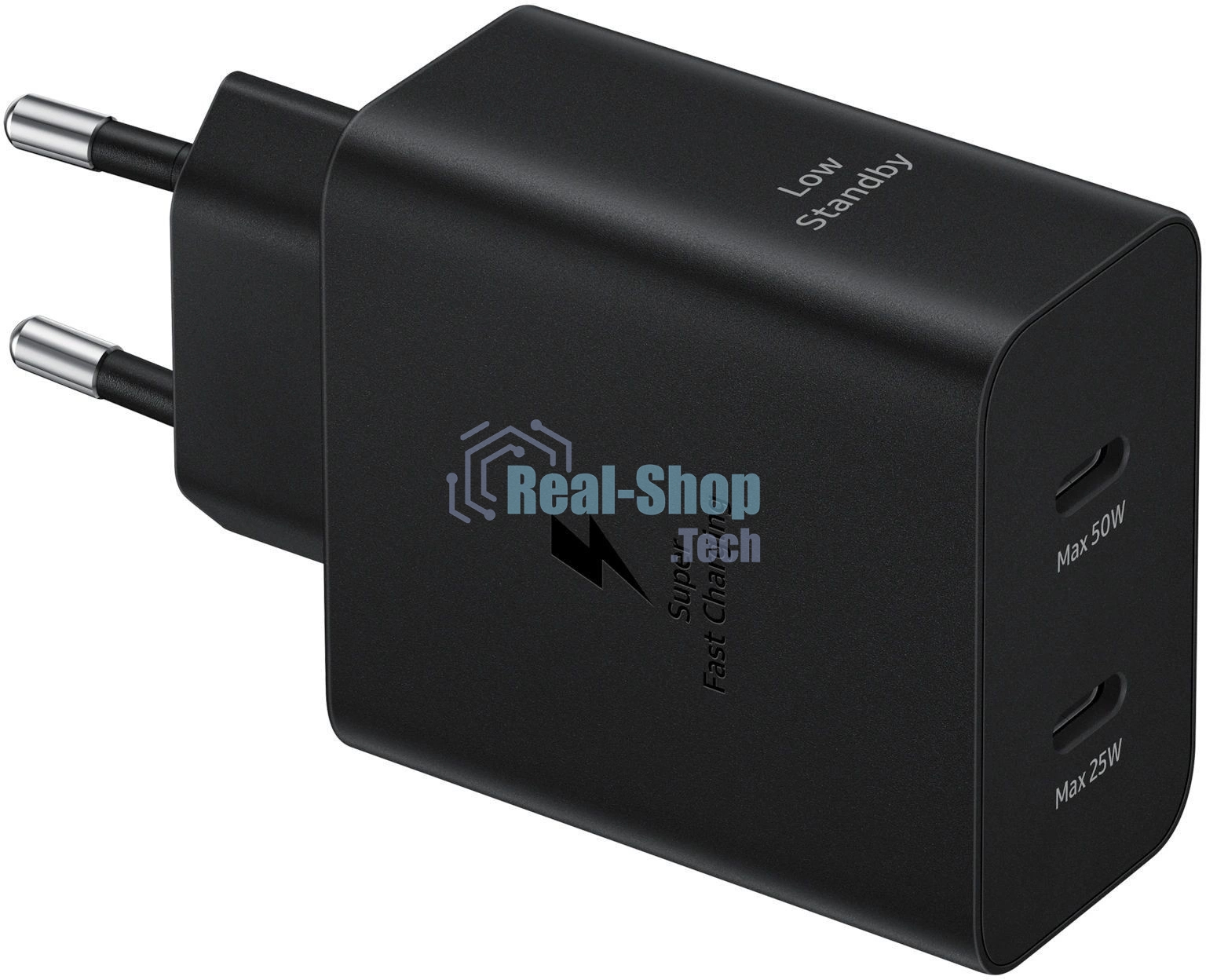 Сетевое зарядное устройство Samsung EP-T5020 50W 3A (PD) 2xUSB type-C для Samsung черный