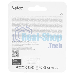 Флешка USB Netac U278 (NT03U278N-008G-20PN), 8Gb, USB 2.0, R/W 50/10, серебристый/черный