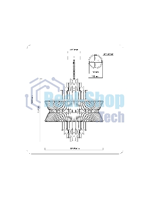 Люстра Ambrella light LH41026/18 BK/CL черный/прозрачный E14*18 max 40W D700*750