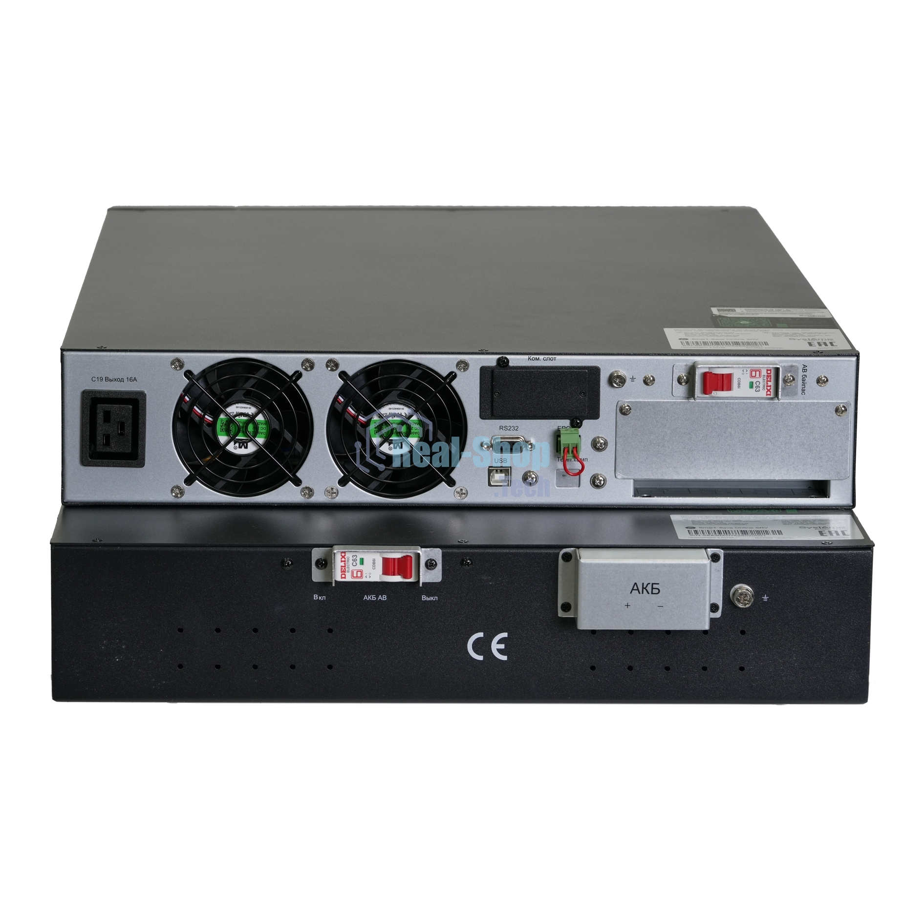 Источник бесперебойного питания Systeme Electric Smart-Save Online SRV SRVSE10KRTXLIG2 / 10000 ВA / 10000 Вт / 1 x IEC 320 С19, клеммная колодка