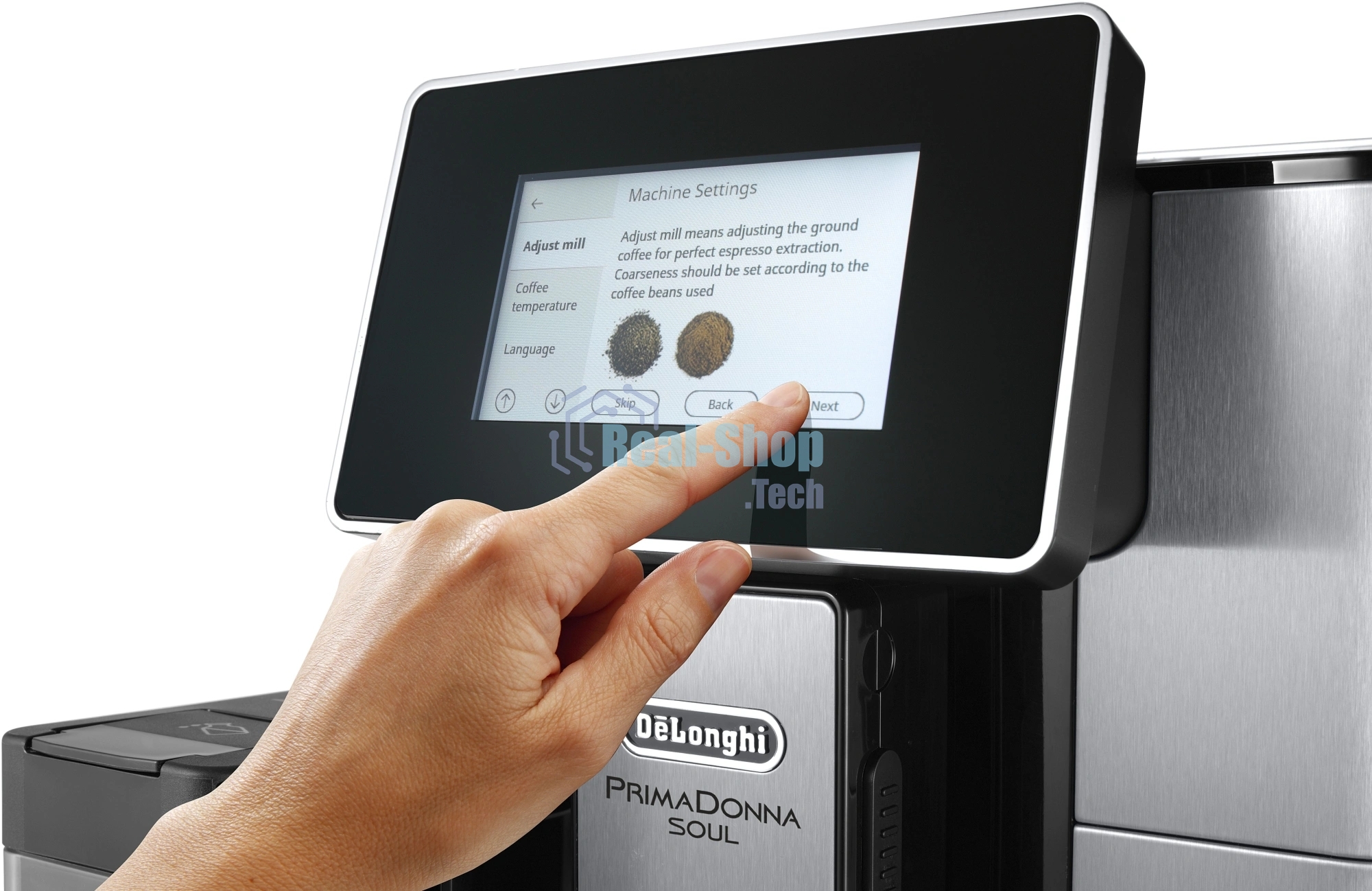 Кофемашина автоматическая DeLonghi ECAM610.74.MB черный/серебристый, исп. кофе - зерновой/молотый, 2.2 л, 1450 Вт, 19 Бар.