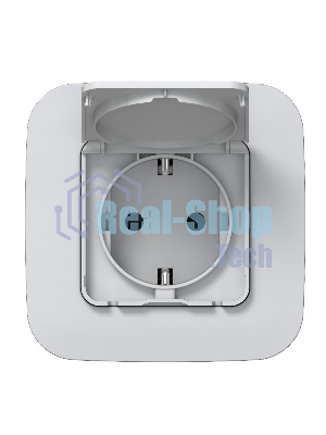 FLITE Розетка с заземлением со шторками с крышкой быстрозажимные клеммы 16А IP44 РСшкр11-1-44-ФлЖ жемчуг | FI-R16-16-1-44-K36 | IEK