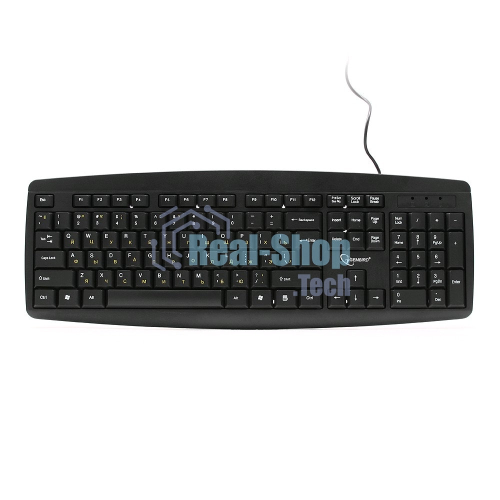 Клавиатура проводная Gembird KB-8351U-BL, USB, черный