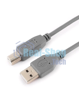 Кабель USB2.0 Pro Cablexpert CCP-USB2-AMBM-6G, AM/BM, 1.8м, экран, серый