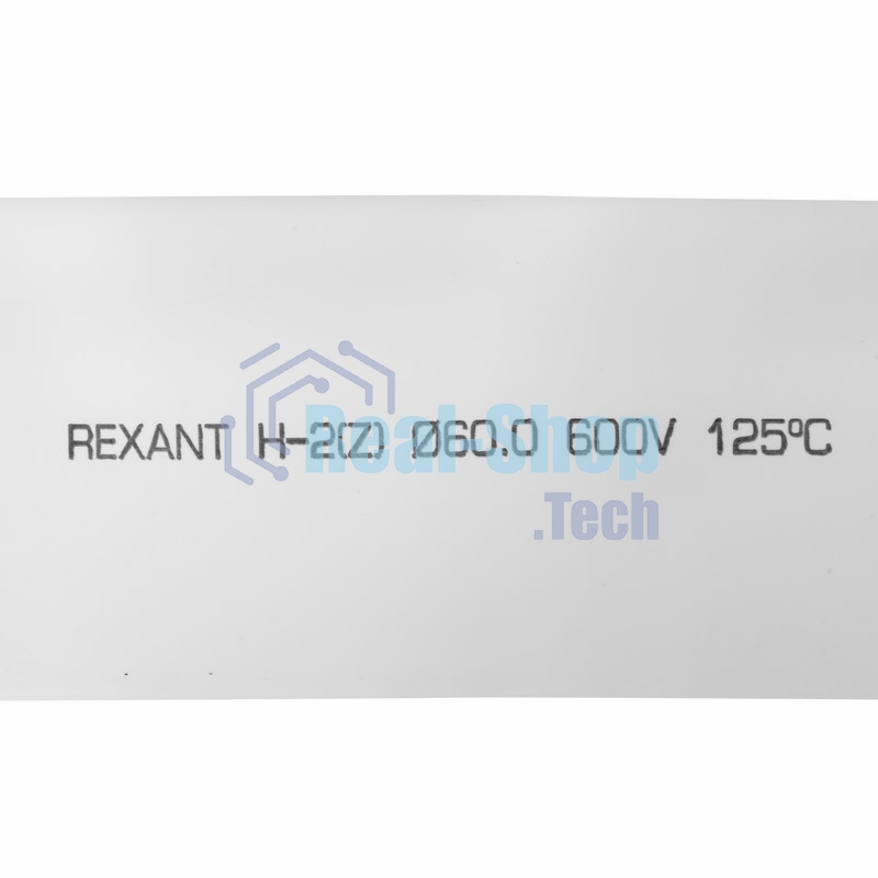 Термоусаживаемая трубка Rexant 60,0/30,0 мм, белая, упаковка 10 шт. по 1 м