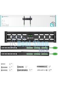 Кронштейн ONKRON FM5/32-55'' макс 400x400 наклон 0º от стены: 29мм макс вес 56,8кг