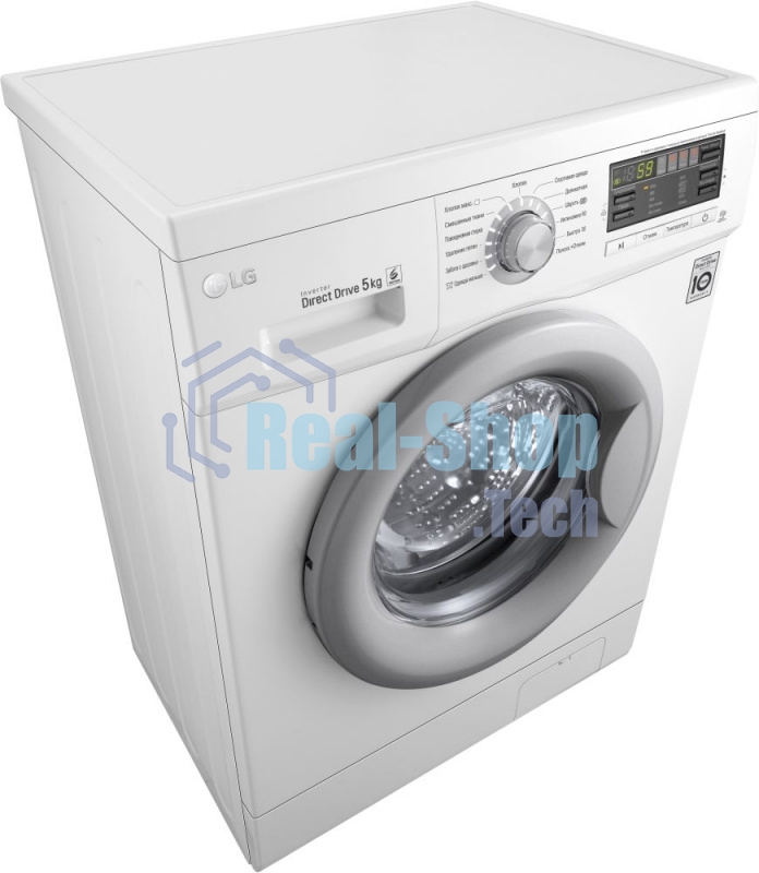 Стиральная машина LG F10B8LD7 белая, загрузка фронтальная 5кг, 1000 об/мин., класс: A