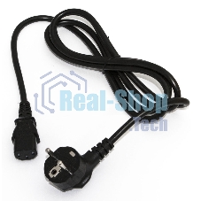 Кабель питания компьютера Hyperline PWC-IEC13-SHM-3.0-BK (Shucko+C13) (3x1.0), 3 м