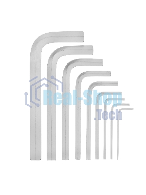 Набор ключей имбусовых Matrix HEX, 2–12 мм, CrV, 9 шт., короткие, сатин.