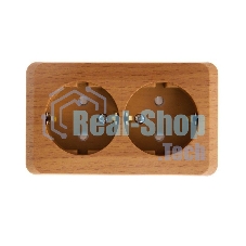 Розетка 2-м ОП Этюд Дача 16А защ. шторки с заземл. бук SchE PA16-008T