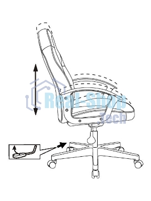 Кресло Бюрократ Zombie 11LT черный, экокожа, 120 кг, механизм качания