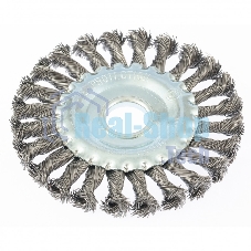 Щетка Matrix для УШМ 125 мм, посадка 22,2 мм, плоская, крученая металлическая проволока