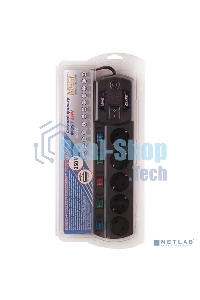 Сетевой фильтр Most EHV 2м (5 розеток) черный (коробка)