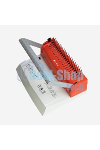 Переплетчик ГЕЛЕОС БП-16 бело-красный на пластиковую пружину, А4, ручная перфорация 16 листов, переплет макс до 500 л., глубина перфорации 2-3-4-5 мм