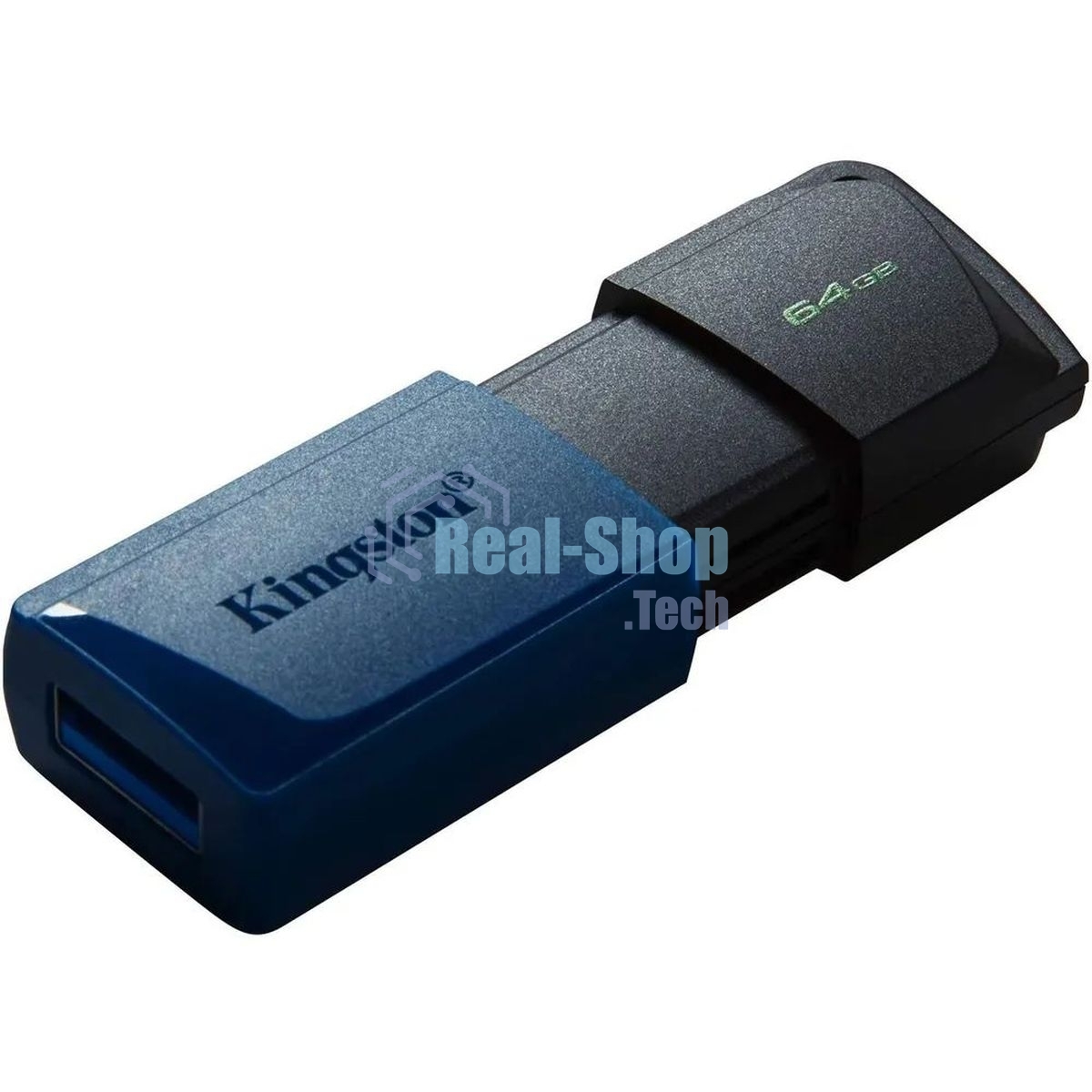 Флешка USB Kingston DataTraveler Exodia M (DTXM/64Gb), 64Gb, USB 3.0, R/W 70/45, черный/синий
