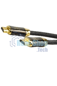 Кабель HDMI 19M/M,ver. 2.1, 8K@60 Hz 2m метал разъемы, нейлоновая оплетка Telecom TCG300-2M