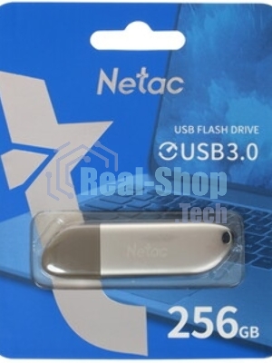 Флешка USB Netac U352 (NT03U352N-256G-32PN), 256Gb, USB 3.0, R/W 110/50, серебристый