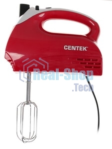 Миксер ручной Centek CT-1118 хром/вишня 350 Вт, 5 скоростей+турбо, взбивание/замешивание