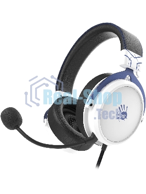 Наушники с микрофоном A4Tech Bloody M590i синий/белый 1м мониторные USB оголовье (M590I SPORTS NAVY)