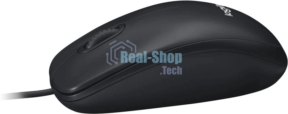 Мышь проводная Logitech M100/100R DARK/GREY (темно-серая/черная), 1000 dpi, USB, кнопки - 3