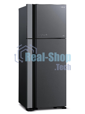 Холодильник Hitachi HRTN7489DF GGRCS серый стекло двухкамерный инвертер 345/105л морозилка сверху, No Frost