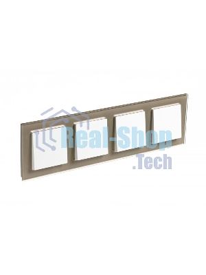 Рамка 4-м AtlasDesign Nature стекло шампань SchE ATN320504