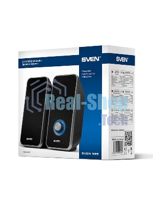 Акустическая система 2.0 SVEN 325, черный, USB, мощность 2x3 Вт(RMS) SVEN 325, черный, USB, акустическая система 2.0, мощность 2x3 Вт(RMS)