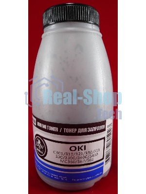 Тонер OKI C301/C321/C310/C330/C331/C510/C511/C530/C531/C3300/C3400/C3450/C3520/C3530/C3600/MC350/MC351/MC352/MC360/MC361/MC362/MC561/MC562 Black (фл., 70г) B&W Premium (Tomoegawa) - фас.России