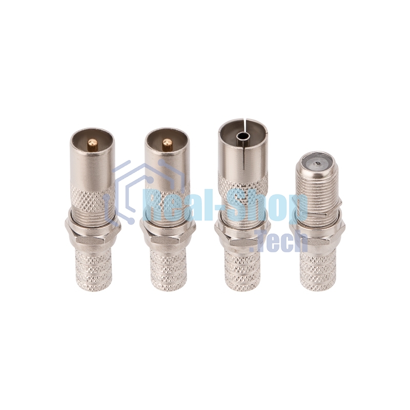 Набор с антенным телевизионным удлинителем для ТВ длиной 30 метров с F-разъемами и ТВ-переходниками Rexant