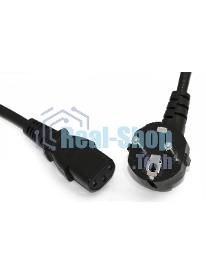 Кабель питания компьютера Hyperline PWC-IEC13-SHM-3.0-BK (Shucko+C13) (3x1.0), 3 м
