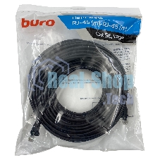 Патч-корд Buro UTP 4 пары cat.5e CCA molded 30м черный RJ-45 (m)-RJ-45 (m)