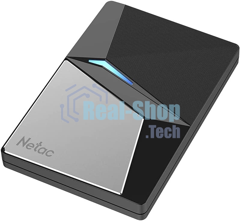 Внешний SSD Netac Z7S, 120 Gb, USB 3.2 Gen 2 Type-C, R/W 550/480, черный