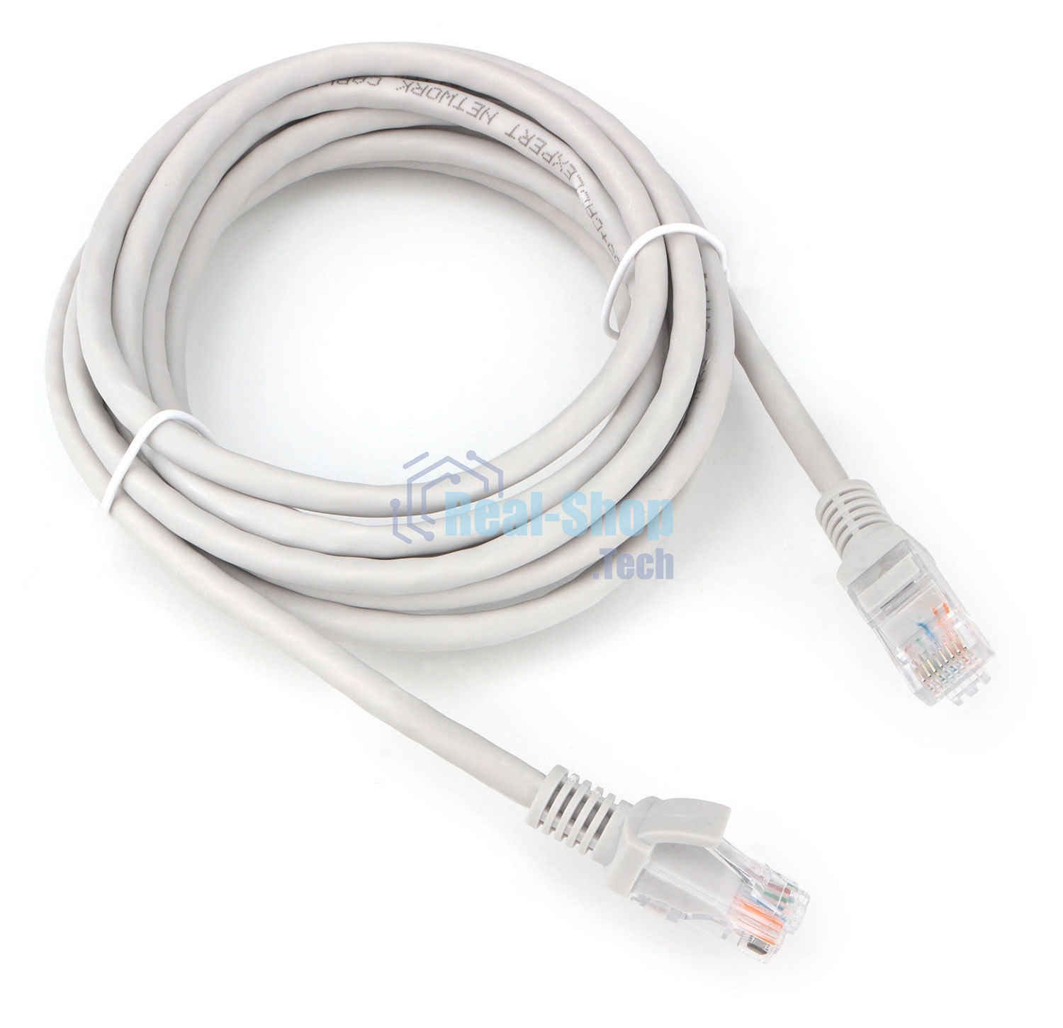 Патч-корд LSZH UTP Cablexpert PP31-3M cat.5e, 3м, литой, многожильный, серый