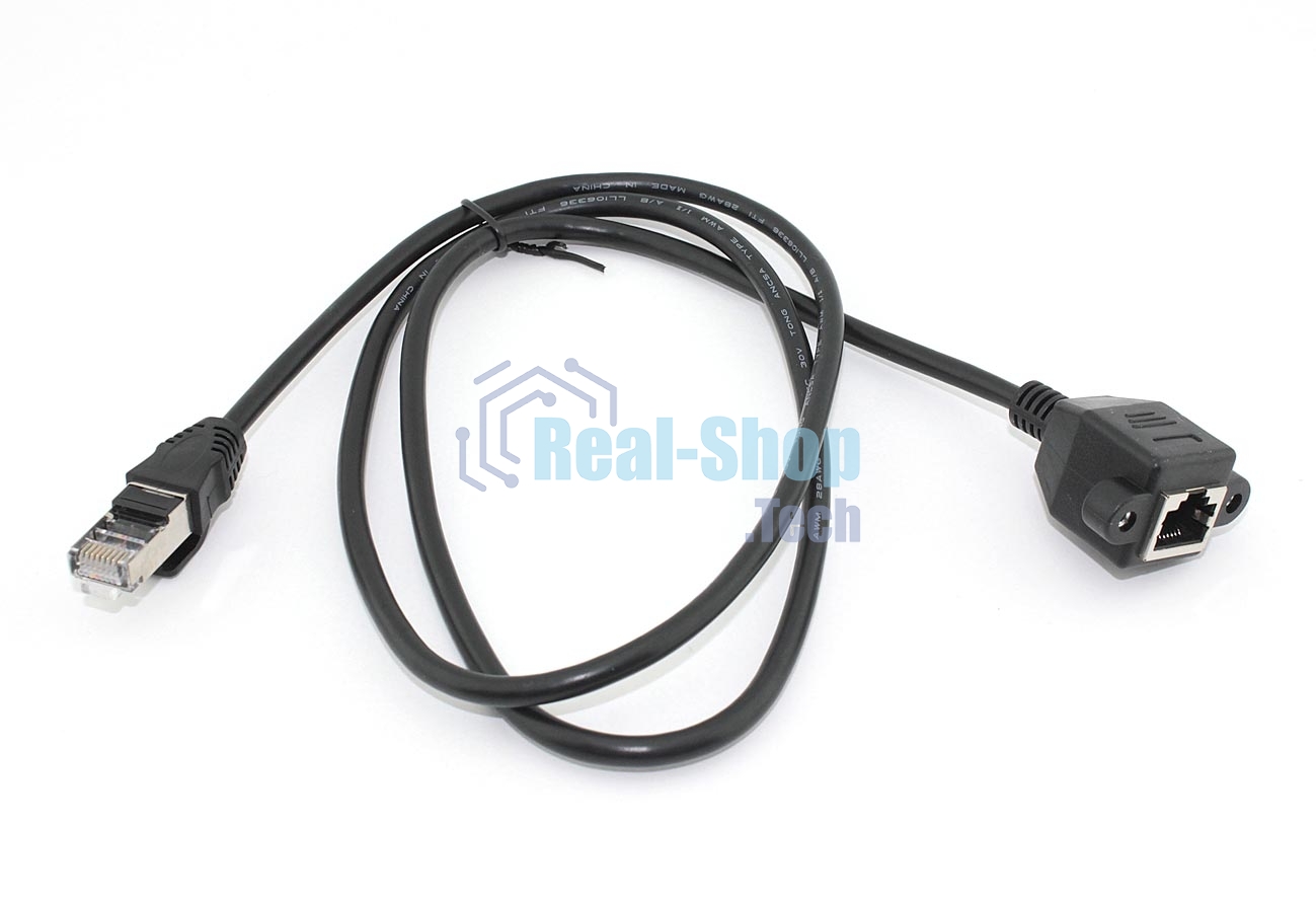 Удлинитель RJ45 папа-мама для монтажа на корпу 1 м