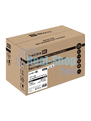 ИБП ExeGate Power NB-800.LED.AVR.4C13.USB (800VA/480W, LED, AVR, 4*C13, USB, батарея 12V 9Ah, Black)