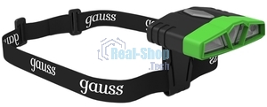 Фонарь налобный Gauss GFL406 5W 180lm Li-ion 500mAh LED 1/12/72