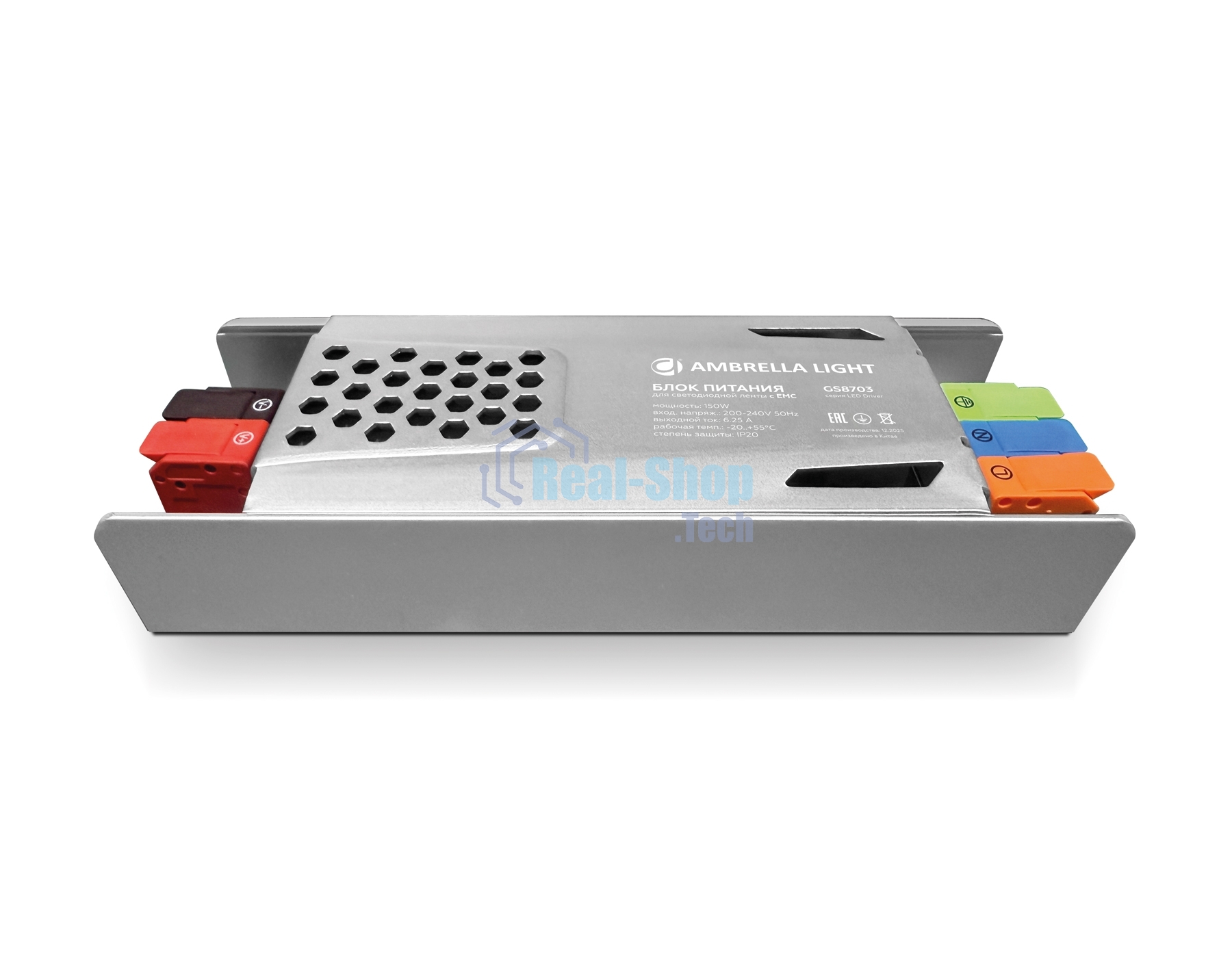 Блок питания GS8703 24V 150W 6,25A IP20 200-240V EMC 166*58*28