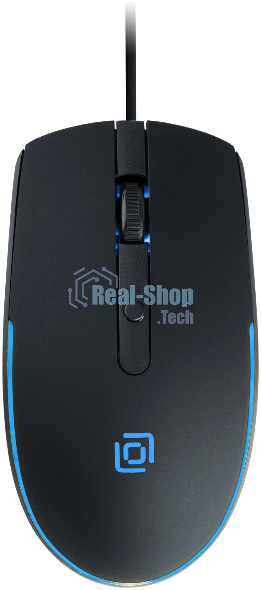 Мышь проводная Oklick 100M черный, 1600 dpi, USB, кнопки - 4