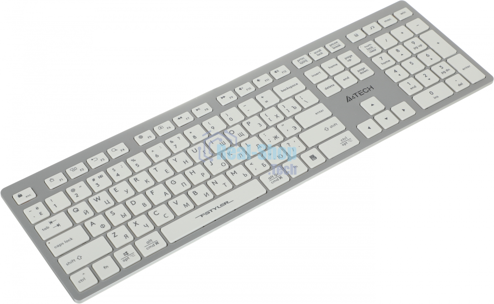 Клавиатура проводная A4Tech Fstyler FX50, USB, белый