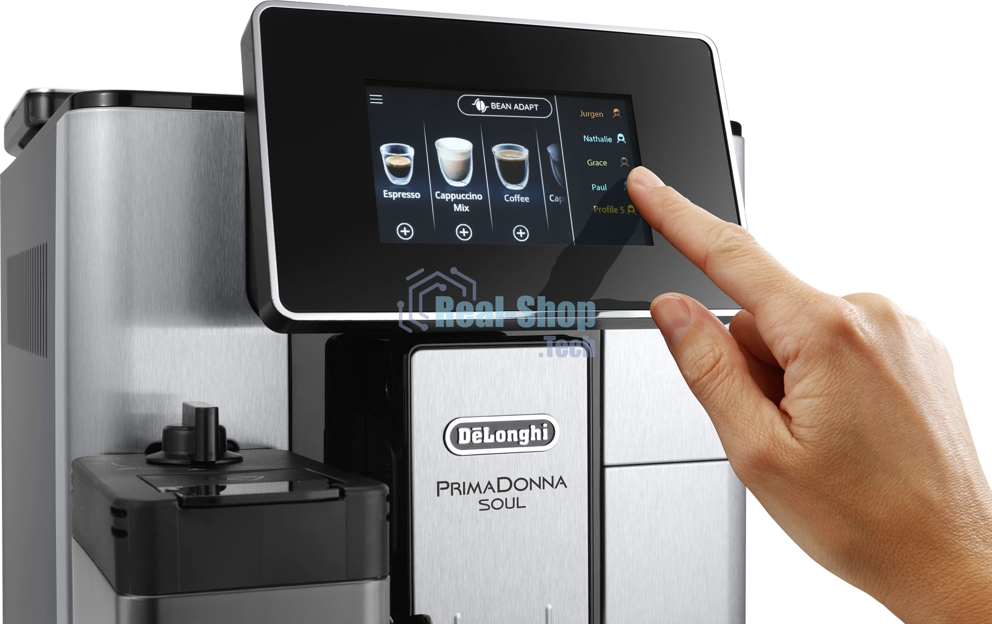 Кофемашина автоматическая DeLonghi ECAM610.74.MB черный/серебристый, исп. кофе - зерновой/молотый, 2.2 л, 1450 Вт, 19 Бар.