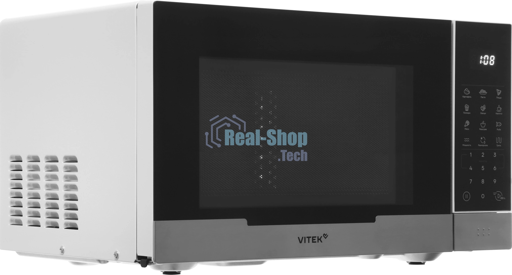 Микроволновая печь Vitek VT-MW2223 белый, 23 л, 800 Вт, переключатели — сенсор