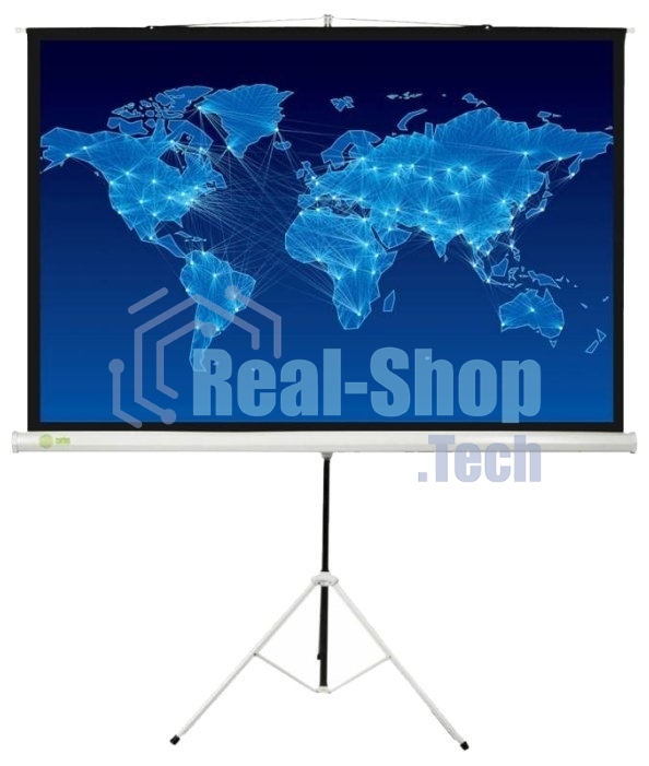 Экран Cactus 150x150 см Triscreen CS-PST-150x150 1:1 напольный рулонный белый