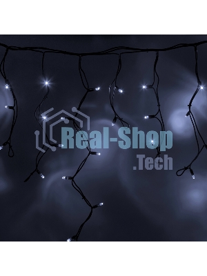 Гирлянда Neon-night Айсикл (бахрома) светодиодный, 3,2 х 0,6 м, черный провод каучук, 230 В, диоды белые, 88 LED