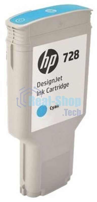 Картридж струйный HP F9K17A (HP 728) для DesignJet T730, T830. Голубой. 300 мл.