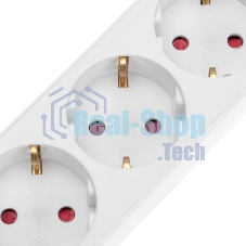 Удлинитель Rexant STANDARD 3 гнезда, 3 м, 3х1,0 мм², с/з, с выключателем, 2 USB, белый