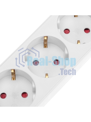 Удлинитель Rexant STANDARD 3 гнезда, 3 м, 3х1,0 мм², с/з, с выключателем, 2 USB, белый