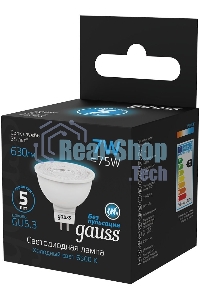 Лампа светодиодная Gauss 101505307 MR16 7W 630lm 6500K GU5.3