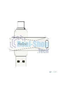 Флешка USB Netac U782C dual USB 3.0+TypeC 64Gb, retail version