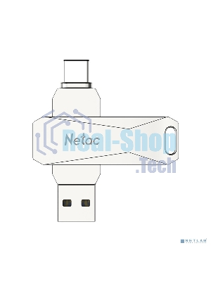 Флешка USB Netac U782C dual USB 3.0+TypeC 64Gb, retail version
