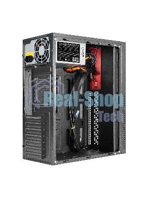 Компьютерный корпус Miditower ExeGate AA-443U-AA350 (ATX, AA350 8 см, 2хUSB+1хUSB 3.0+HD Audio, черный)